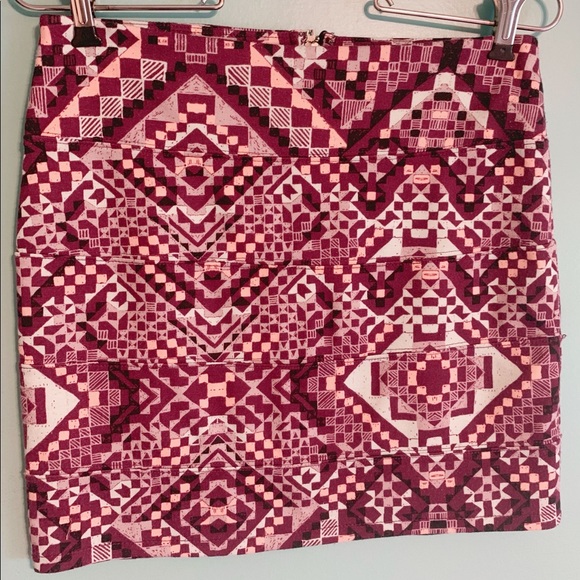 PACSUN/NOLLIE | Purple Aztec Print Skirt - Picture 3 of 5